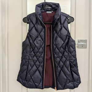 Athleta Quilted Navy Vest In Petite